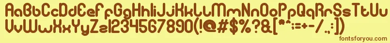 gitchgitch Bold Font – Brown Fonts on Yellow Background