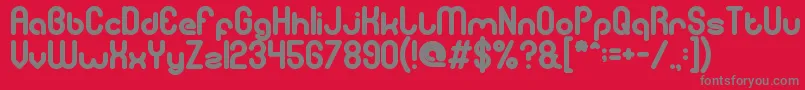 フォントgitchgitch Bold – 赤い背景に灰色の文字