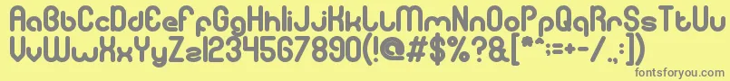 gitchgitch Bold Font – Gray Fonts on Yellow Background
