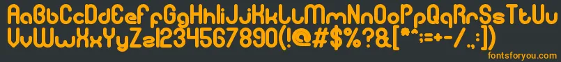 gitchgitch Bold Font – Orange Fonts on Black Background