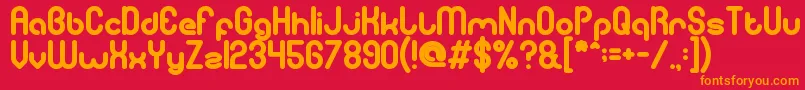 gitchgitch Bold Font – Orange Fonts on Red Background