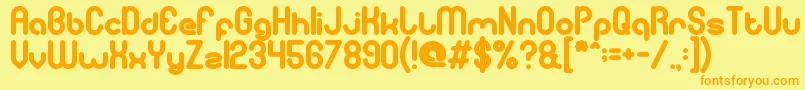 gitchgitch Bold Font – Orange Fonts on Yellow Background