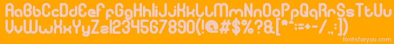 gitchgitch Bold Font – Pink Fonts on Orange Background