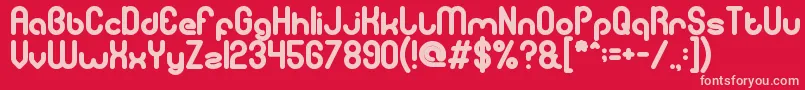 gitchgitch Bold Font – Pink Fonts on Red Background