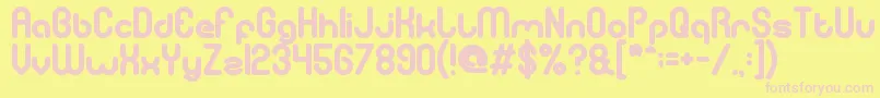 gitchgitch Bold Font – Pink Fonts on Yellow Background