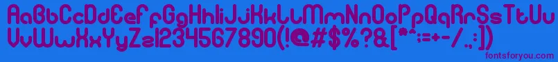 gitchgitch Bold Font – Purple Fonts on Blue Background