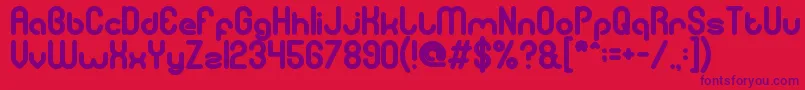 gitchgitch Bold Font – Purple Fonts on Red Background