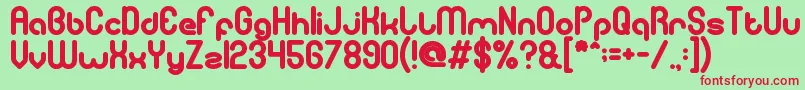 gitchgitch Bold Font – Red Fonts on Green Background