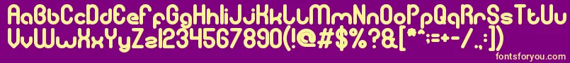 Шрифт gitchgitch Bold – жёлтые шрифты на фиолетовом фоне