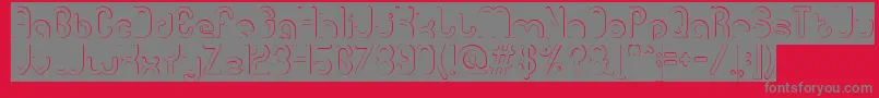 gitchgitch Hollow inverse Font – Gray Fonts on Red Background