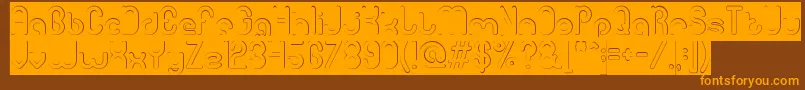 Police gitchgitch Hollow inverse – polices orange sur fond brun