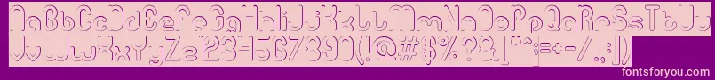 gitchgitch Hollow inverse Font – Pink Fonts on Purple Background