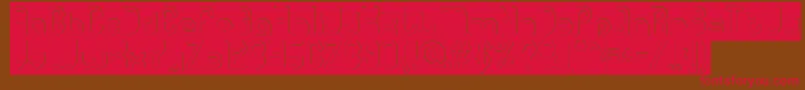 gitchgitch Hollow inverse-Schriftart – Rote Schriften auf braunem Hintergrund