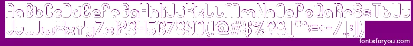 gitchgitch Hollow inverse Font – White Fonts on Purple Background