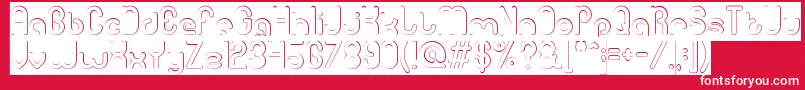 gitchgitch Hollow inverse Font – White Fonts on Red Background