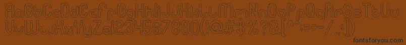 gitchgitch Hollow Font – Black Fonts on Brown Background