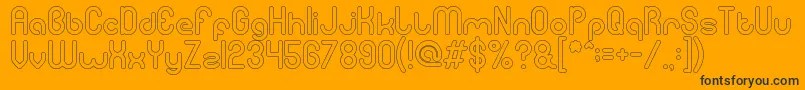 gitchgitch Hollow Font – Black Fonts on Orange Background