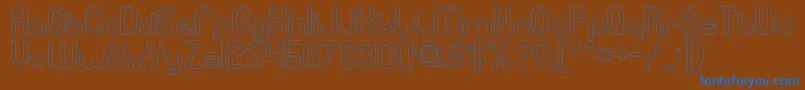 gitchgitch Hollow Font – Blue Fonts on Brown Background