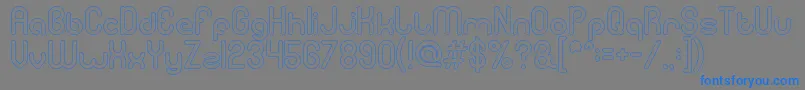 gitchgitch Hollow Font – Blue Fonts on Gray Background