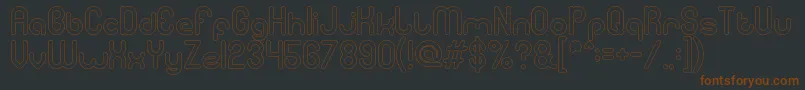 gitchgitch Hollow Font – Brown Fonts on Black Background