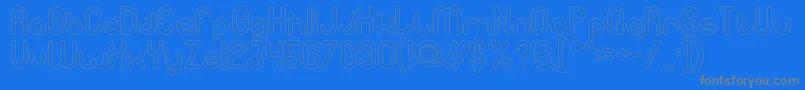 gitchgitch Hollow Font – Gray Fonts on Blue Background