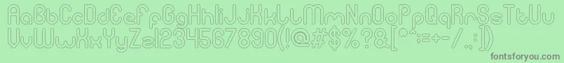 gitchgitch Hollow Font – Gray Fonts on Green Background