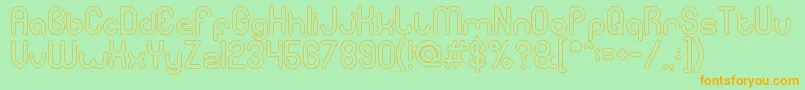 gitchgitch Hollow-Schriftart – Orangefarbene Schriften auf grünem Hintergrund