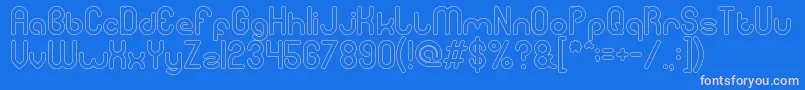 gitchgitch Hollow Font – Pink Fonts on Blue Background