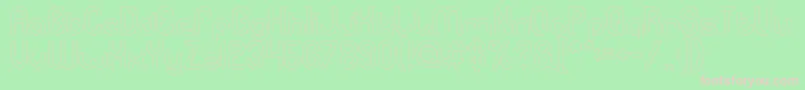 gitchgitch Hollow Font – Pink Fonts on Green Background