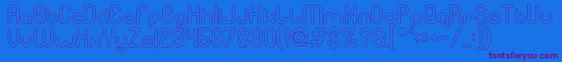 gitchgitch Hollow Font – Purple Fonts on Blue Background