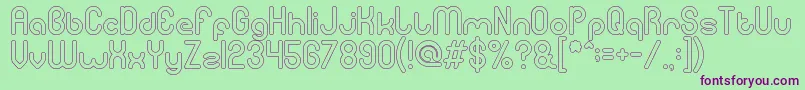 gitchgitch Hollow Font – Purple Fonts on Green Background