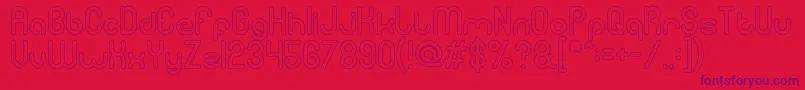 gitchgitch Hollow Font – Purple Fonts on Red Background