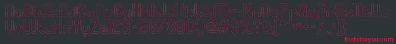 gitchgitch Hollow Font – Red Fonts on Black Background