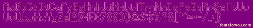 gitchgitch Hollow Font – Yellow Fonts on Purple Background