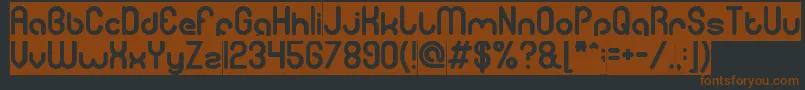 gitchgitch inverse Font – Brown Fonts on Black Background