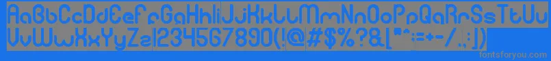 gitchgitch inverse Font – Gray Fonts on Blue Background