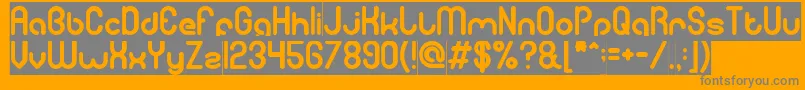 gitchgitch inverse Font – Gray Fonts on Orange Background