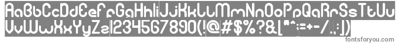 フォントgitchgitch inverse – 白い背景に灰色の文字