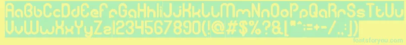 gitchgitch inverse Font – Green Fonts on Yellow Background