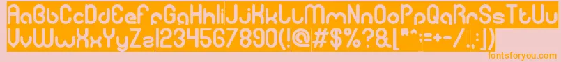 gitchgitch inverse Font – Orange Fonts on Pink Background