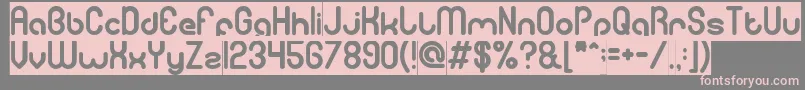 Fonte gitchgitch inverse – fontes rosa em um fundo cinza