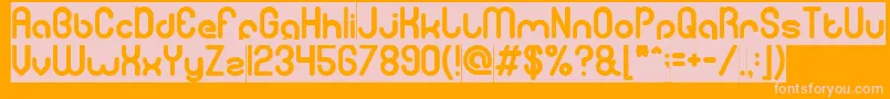 gitchgitch inverse Font – Pink Fonts on Orange Background