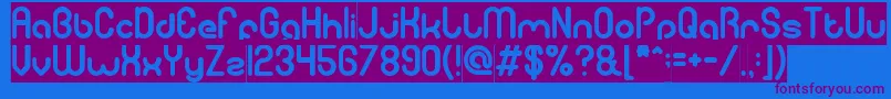 gitchgitch inverse Font – Purple Fonts on Blue Background