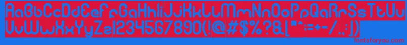 gitchgitch inverse Font – Red Fonts on Blue Background