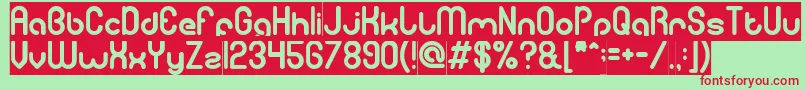 gitchgitch inverse Font – Red Fonts on Green Background