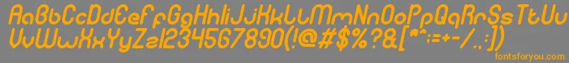 gitchgitch italic Font – Orange Fonts on Gray Background
