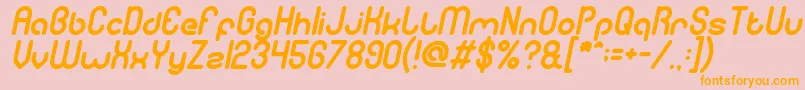 gitchgitch italic Font – Orange Fonts on Pink Background