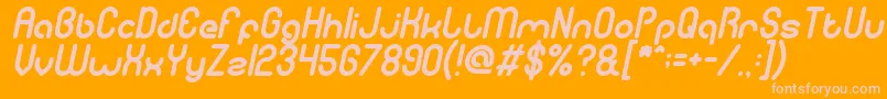 gitchgitch italic Font – Pink Fonts on Orange Background