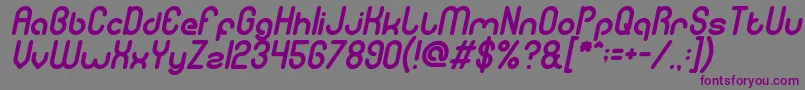 gitchgitch italic Font – Purple Fonts on Gray Background