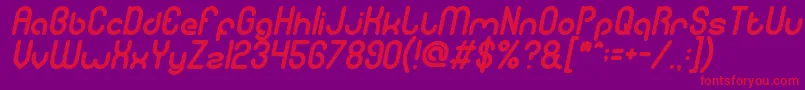 gitchgitch italic Font – Red Fonts on Purple Background